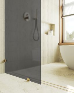 Душевая перегородка MaybahGlass MGD-271-3 79см золото